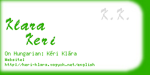 klara keri business card